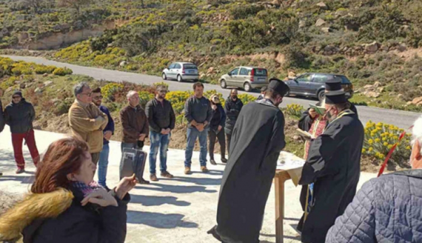 Δήμος Νισυρίων: Εγκαινιάστηκε ο τσιμεντοστρωμένος δρόμος προς Παναγιά Κυρά