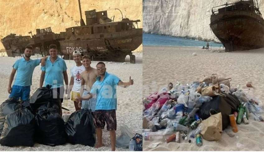 Σάλος για τα σκουπίδια στο Ναυάγιο Ζακύνθου: Μπαλάκι οι ευθύνες - Τα μάζεψαν... ιδιοκτήτες σκαφών