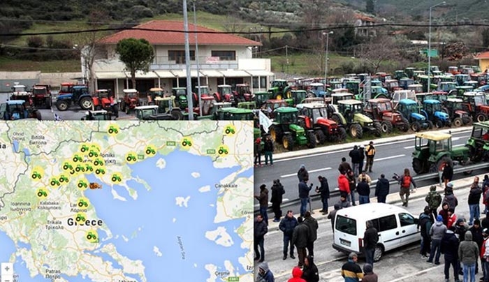 Γέμισε η Ελλάδα με τρακτέρ: Μπλόκα αγροτών σε όλη τη χώρα