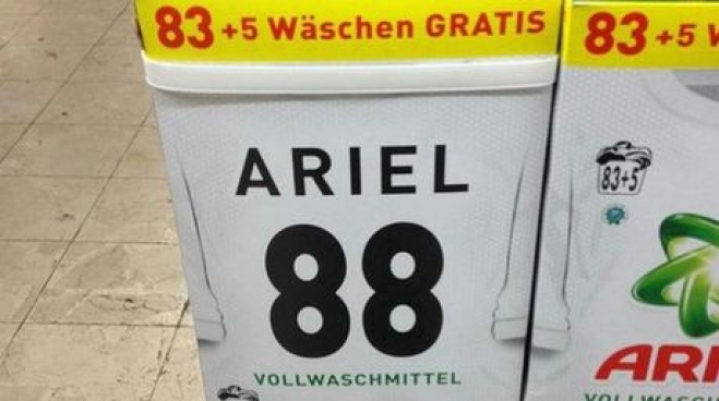 Αποσύρθηκε Ariel από τη Γερμανία λόγω αριθμού που παρέπεμπε στο Χάιλ Χίτλερ