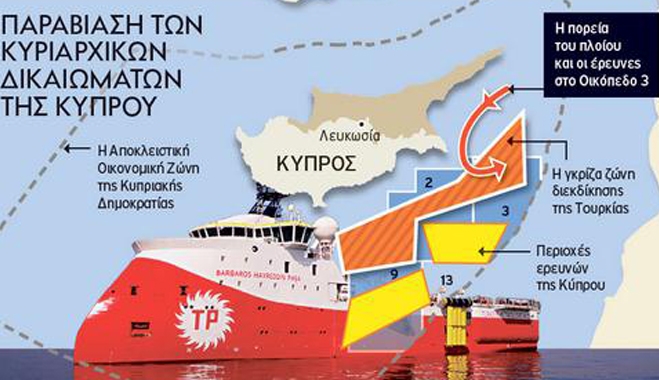 Επιχείρηση «Barbaros» της Τουρκίας με στόχο την κυπριακή ΑΟΖ