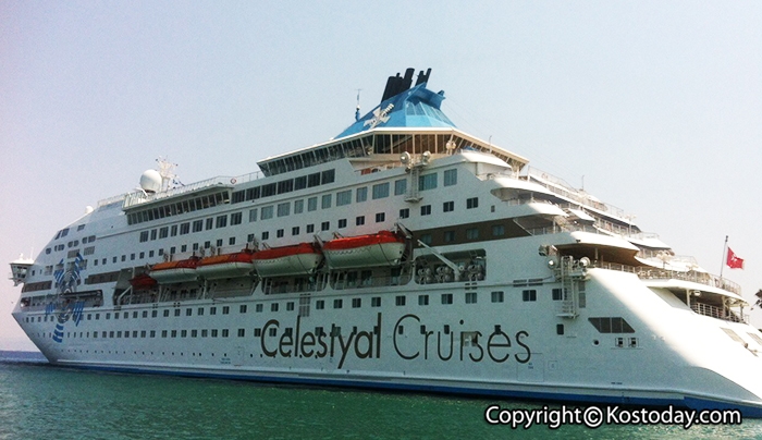 Το εντυπωσιακό κρουαζιερόπλοιο Celestyal Crystal στο λιμάνι της Κω! (φωτό)