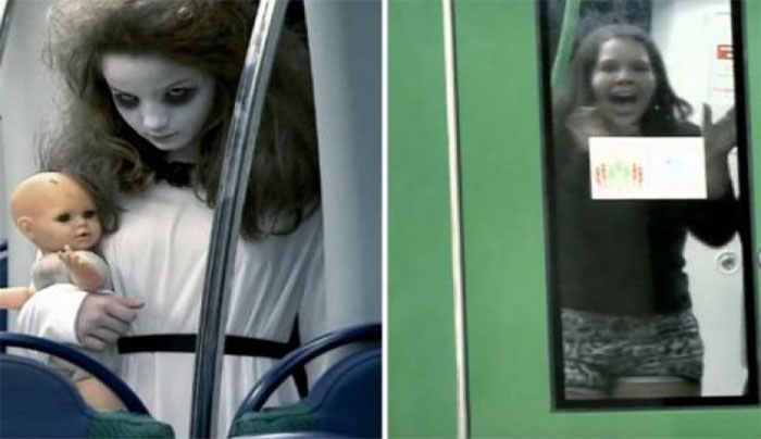 Φάρσα με φαντάσματα στο μετρό! Τρομακτικό αλλά...ξεκαρδιστικό! (Video)