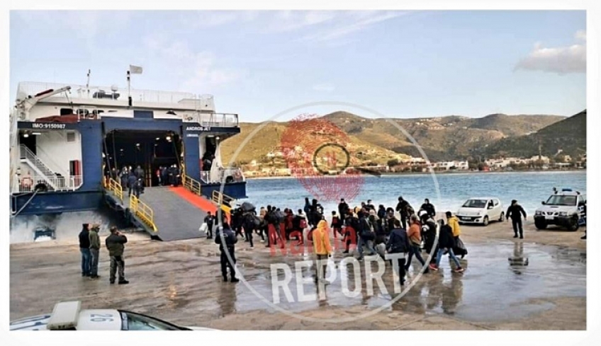 Ολοκληρώθηκε χθές η μεταφορά των μεταναστών που βρισκόντουσαν στην Κέα από τις 16 Μαρτίου.