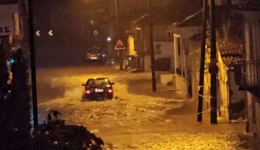 Κακοκαιρία Elias – Ζημιές από το χαλάζι στην Αχαΐα – Πλημμύρα στα Τρίκαλα