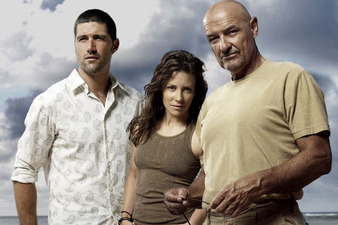 Matthew Fox Evangeline Lilly and Terry OQuinn from Lost event main