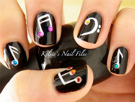 Amazing Music Notes Nail Art Designs Ideas Trends 2014 2
