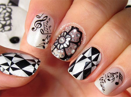 Amazing Music Notes Nail Art Designs Ideas Trends 2014 3