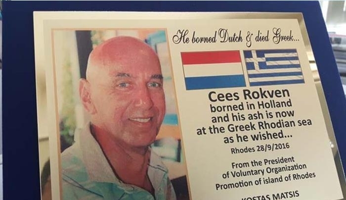 Ρόδος: Ο 61χρονος Ολλανδός που ζήτησε να σκορπιστεί η τέφρα του στην Ελλάδα