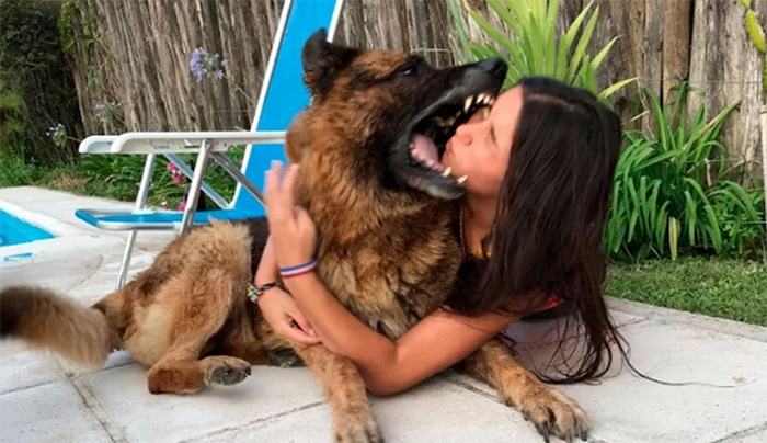 Εικόνες - ΣΟΚ: Πόζαρε για selfie δίπλα στο σκύλο και την κατακρεούργησε