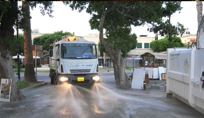 Εκτεταμένοι καθαρισμοί με πλύσιμο των δρόμων στην πόλη της Κω, από σήμερα αργά το βράδυ έως την Παρασκευή το πρωί