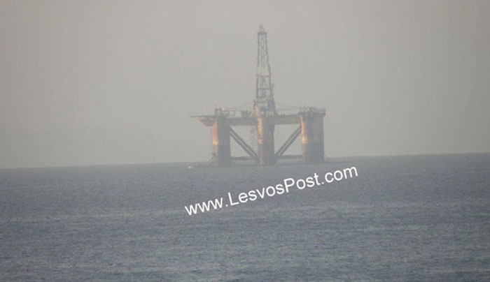 ΚΑΤΙ ΣΥΜΒΑΙΝΕΙ-Περίεργη πλατφόρμα εξόρυξης πετρελαίου ανοιχτά του Πλωμαρίου Λέσβου;(φωτο)