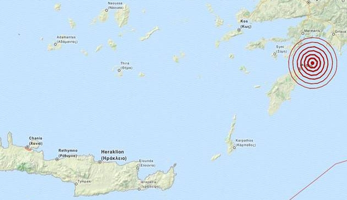 Σεισμός 4 Ρίχτερ στη Ρόδο