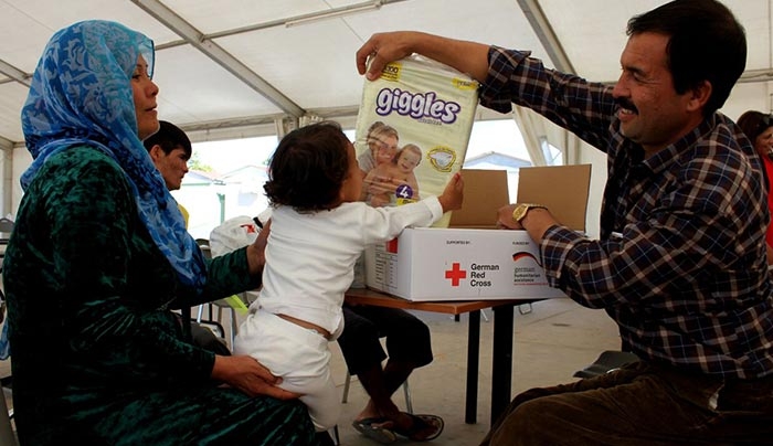 Διανομή ανθρωπιστικού υλικού μετά από συνεργασία Γερμανικού Ερυθρού Σταυρού & Ελληνικού Ερυθρού Σταυρού