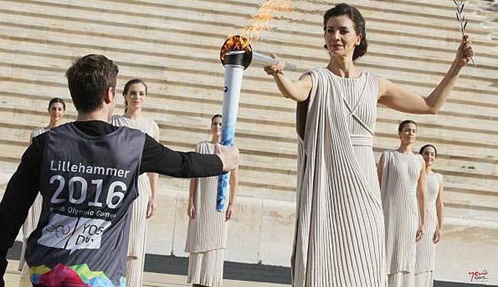Η τελετή αφής της Ολυμπιακής Φλόγας στην Αρχαία Ολυμπία-ΒΙΝΤΕΟ