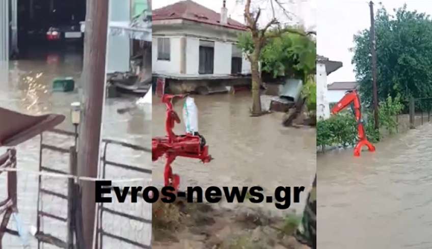 Ορεστιάδα-Διδυμότειχο: Δρόμοι-ποτάμια, πλημμύρισαν χωριά απ’ την καταιγίδα