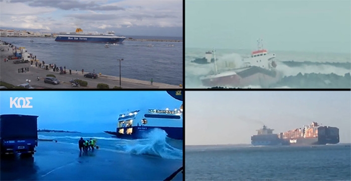 Στα 12 κορυφαία ναυτιλιακά βίντεο, η προσπάθεια να &quot;δέσει&quot; το Blue Star στο λιμάνι της Κω!