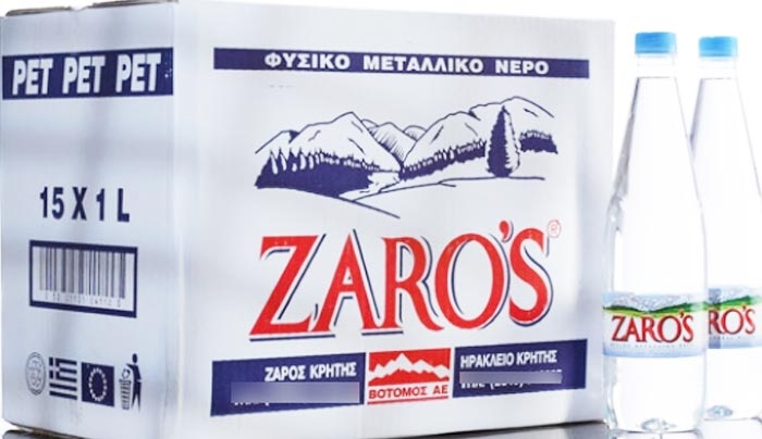 Καλύτερο εμφιαλωμένο νερό στον κόσμο το κρητικό ZARO&#039;S