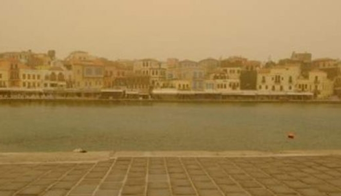 «Σκέπασε» την Κρήτη η αφρικανική σκόνη -Απίστευτες εικόνες (φωτο)