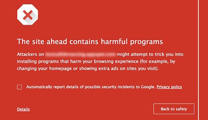 Ο Chrome προειδοποιεί για websites με επικίνδυνο software