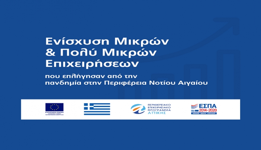 ΕΣΠΑ: Πρόσκληση για την ενίσχυση των μικρών επιχειρήσεων του Νοτίου Αιγαίου.