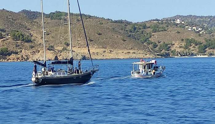 Ακυβερνησία Ι/Φ σκάφους στη Λέρο