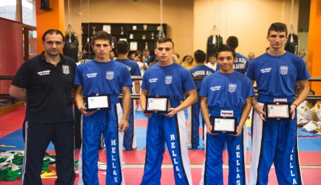 Χρυσή 4άδα της Άμιλλας στο Παγκόσμιο Πρωτάθλημα Κικ Μπόξινγκ στην Ιταλία