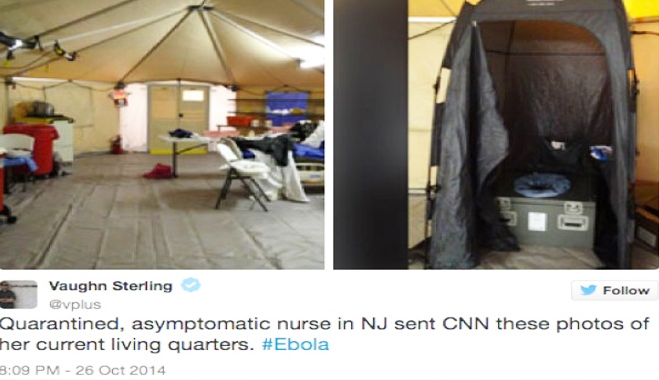 Έμπολα: Νοσοκόμα σε καραντίνα αποκαλύπτει τη... "φυλακή" της
