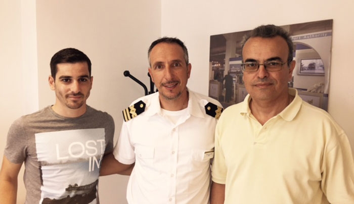 Συνάντηση με τον πλοίαρχο του κρουαζιερόπλοιου CELESTYAL CRISTAL Ν. Χάλαρη είχαν ο Γ. Κοκαλάκης & Δ. Γερασκλής