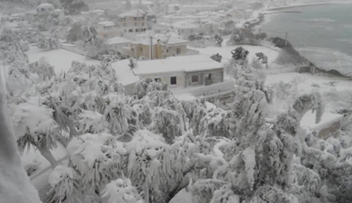 Χιονοθύελλα σάρωσε Σκόπελο και Αλόννησο - Νέες αποκαλυπτικές εικόνες [φωτό]