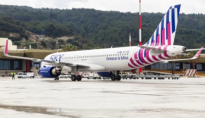 Ξεκίνησαν οι απευθείας πτήσεις της SKY express με τα ολοκαίνουργια Airbus A320neo στην Ρόδο