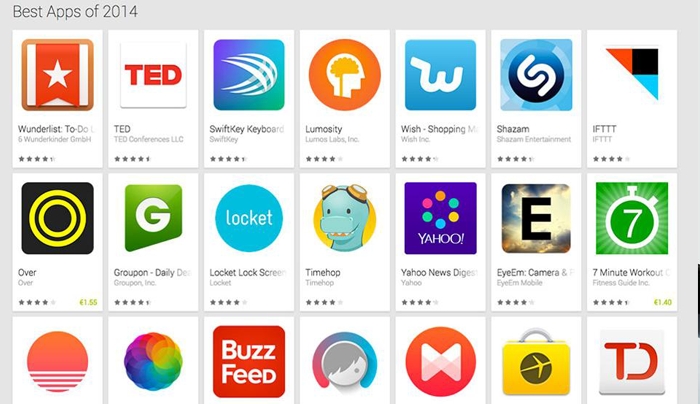 Google: Οι κορυφαίες εφαρμογές σε «έξυπνα» κινητά για το 2014