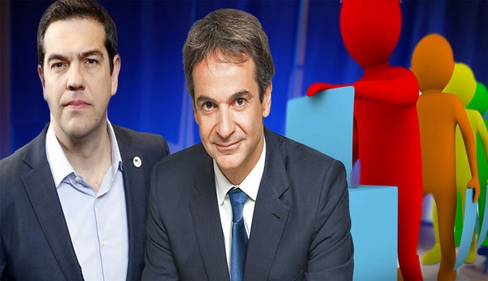 Δημοσκόπηση: Στο 3,8% η διαφορά της ΝΔ από τον ΣΥΡΙΖΑ