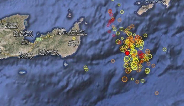 &quot;Βράζει&quot; η θάλασσα ανατολικά της Κρήτης μετά τον σεισμό των 6,1 Ρίχτερ