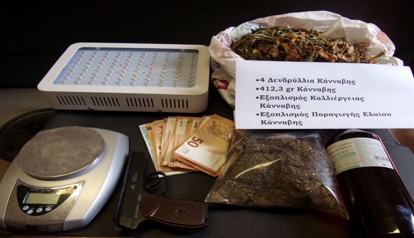 Συνελήφθη στη Ρόδο 52χρονος για οπλοκατοχή, καλλιέργεια-παρασκευή και διακίνηση ναρκωτικών ουσιών