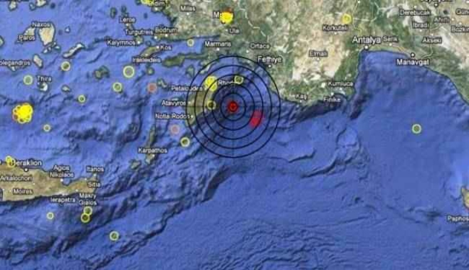 Σεισμός 3,7 Ρίχτερ νότια της Ρόδου