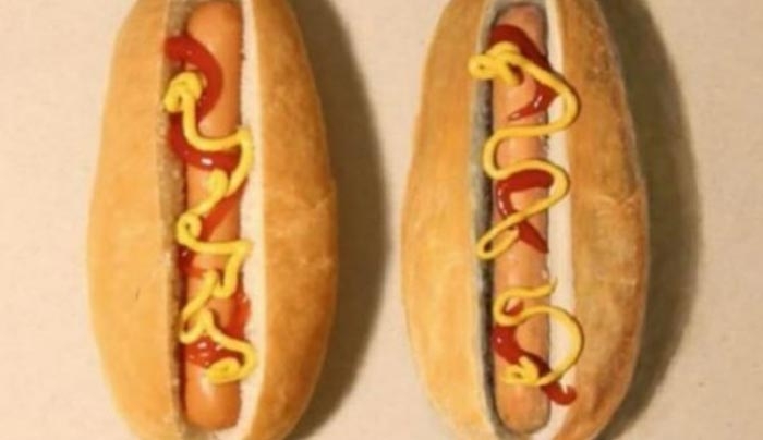 Ένα από τα δύο αυτά hot-dog είναι ζωγραφισμένα με το χέρι. Ποιο από τα δύο είναι; (Βίντεο)