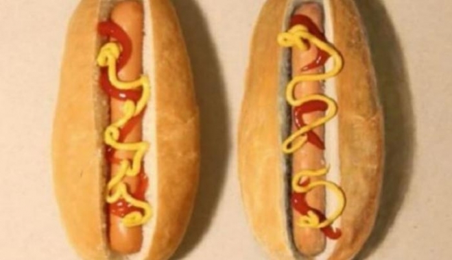 Ένα από τα δύο αυτά hot-dog είναι ζωγραφισμένα με το χέρι. Ποιο από τα δύο είναι; (Βίντεο)