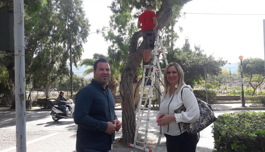 Ξεκίνησε η φωταγώγηση του Χριστουγεννιάτικου Διάκοσμου, από τα συνεργεία Ηλεκτροφωτισμού του Δήμου της Κω