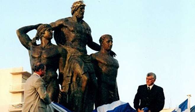Κατασκευή στήλης με τους Ρόδιους  Ολυμπιονίκες από τον  6ο π. Χ. έως τον  3ο μ.Χ, αιώνα.