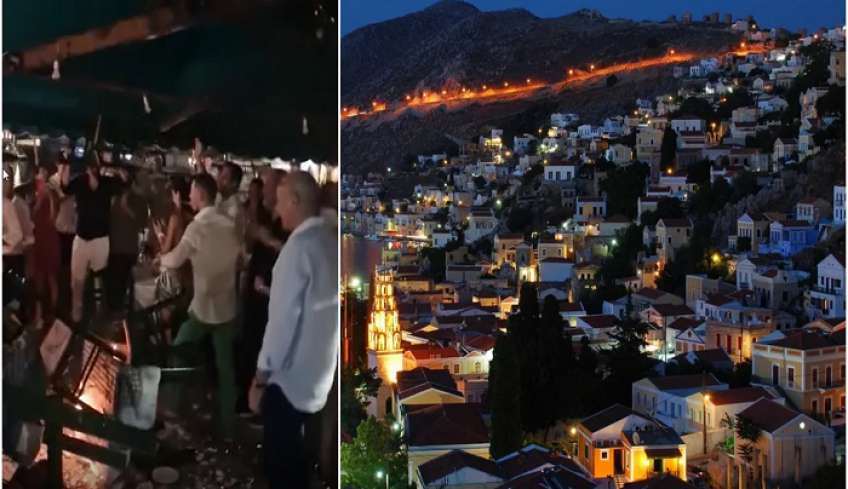Σύμη: Απίστευτο γλέντι από Μυκονιάτες επιχειρηματίες -Έσπασαν πιάτα, έβαλαν φωτιά στα τραπέζια, έριξαν βεγγαλικά [βίντεο]