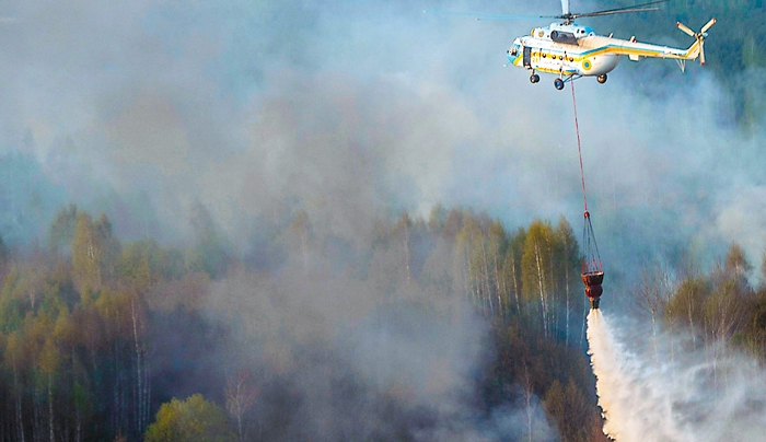 Φωτιά-εφιάλτης κοντά στα ερείπια του Τσέρνομπιλ