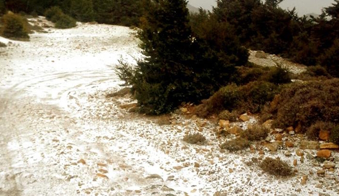 Οι πρώτες νιφάδες χιονιού στην Κω. Το έστρωσε στο Δίκαιο! (φωτό)