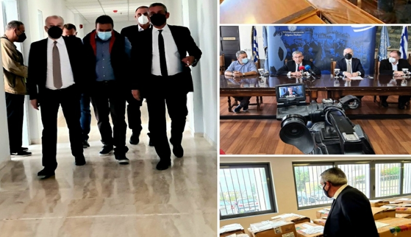 Το νέο κτίριο που θα στεγάσει το Κτηματολόγιο της Ρόδου, επισκέφτηκε ο Περιφερειάρχης με τον Δήμαρχο Ρόδου και τους συνεργάτες τους