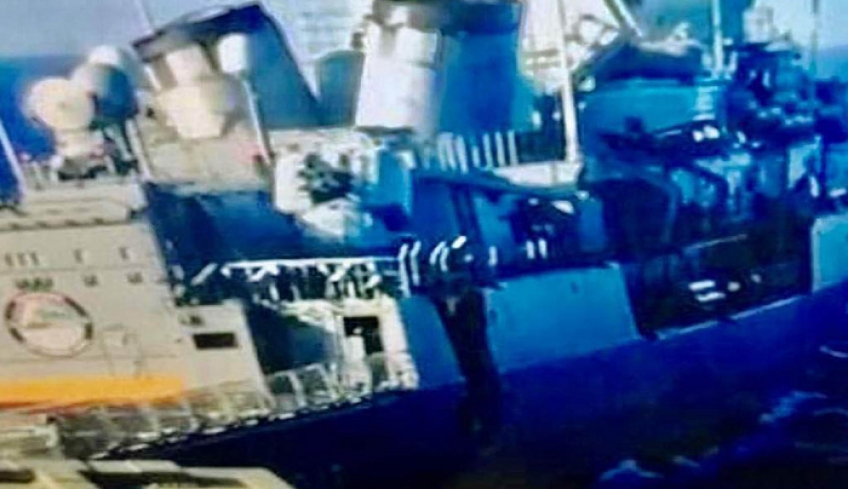 Ντοκουμέντο από την πρόσκρουση της φρεγάτας «Λήμνος» με το «Κεμάλ Ρέις»
