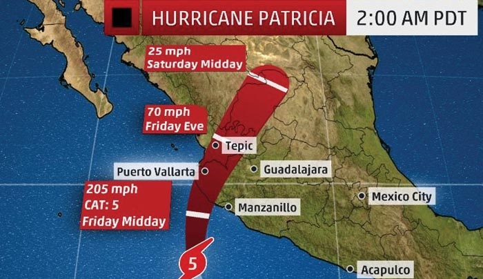 Τυφώνας «Πατρίτσια»: Η ισχυρότερη θύελλα που θα «χτύπησει» ποτέ στον πλανήτη