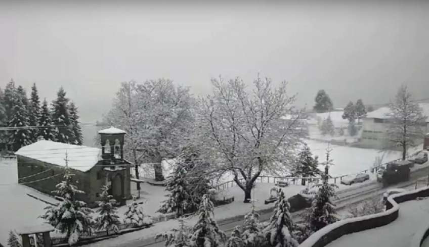 Χιόνια στο Μέτσοβο, εντυπωσιακό βίντεο από το meteo