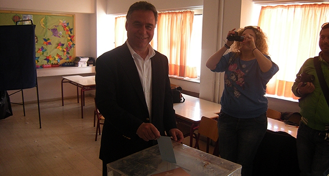 Στο 4ο δημοτικό σχολείο ψήφισε ο Γιώργος Κυρίτσης (Video &amp; Photo)