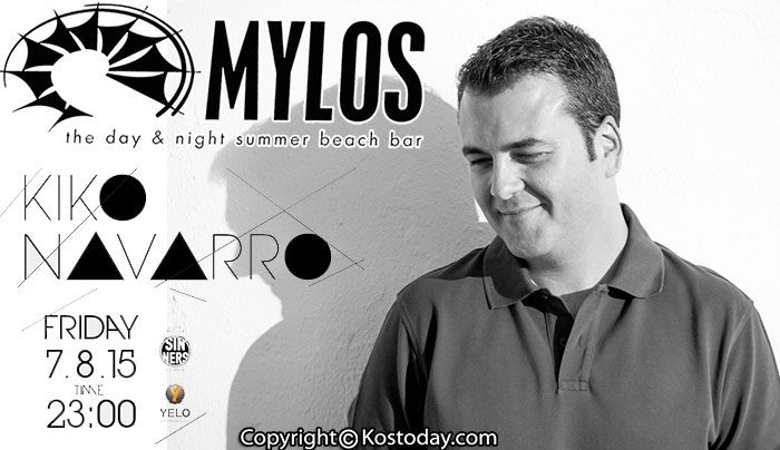 Ο Kiko Navarro την Παρασκευή 7 Αυγούστου στο "Mylos Beach Bar"!