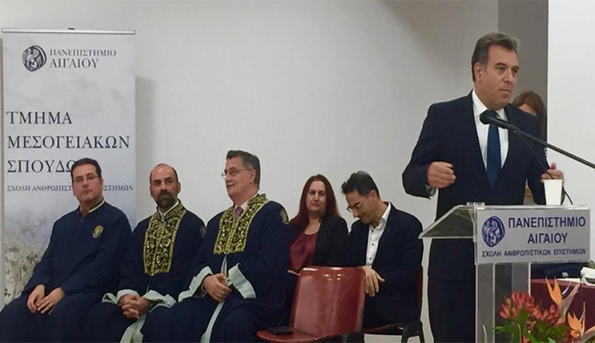 ΜΑΝΟΣ ΚΟΝΣΟΛΑΣ: «Πολυσήμαντη η διάσταση της λειτουργίας του Τμήματος Μεσογειακών Σπουδών του Πανεπιστημίου Αιγαίου»